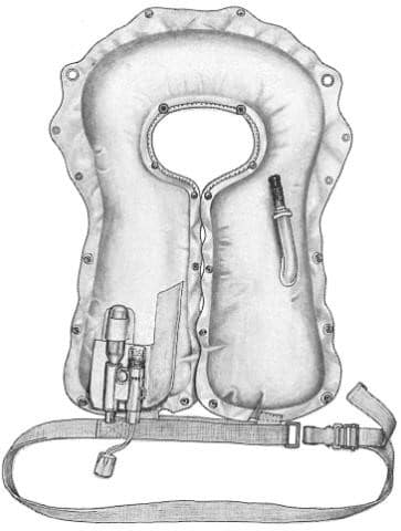 The inflated lifejacket: pure safety around the neck.
