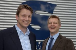 Volker Lamp (left), the new sales director with CEO Benjamin Bernhardt.