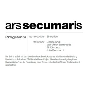 ars secumaris - Aufbruch zu neuen Klangfarben - Programm